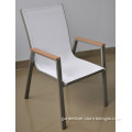 white with armrest stackable metal outdoor sling chair